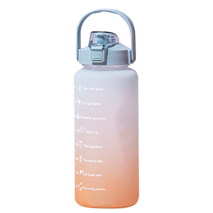 Water Bottle 2L Large Capacity Water Bottle Straw Cup