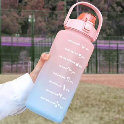 Water Bottle 2L Large Capacity Water Bottle Straw Cup