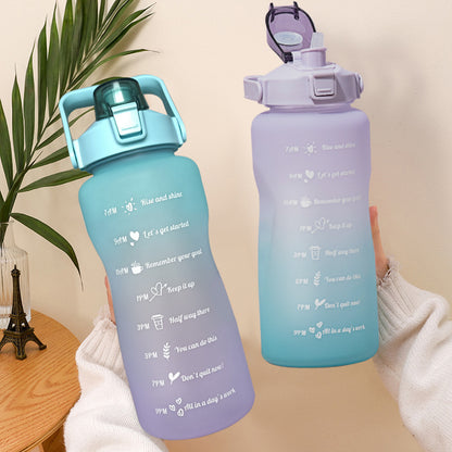 Water Bottle 2L Large Capacity Water Bottle Straw Cup