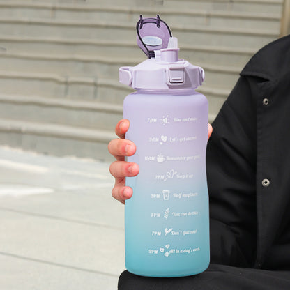 Water Bottle 2L Large Capacity Water Bottle Straw Cup