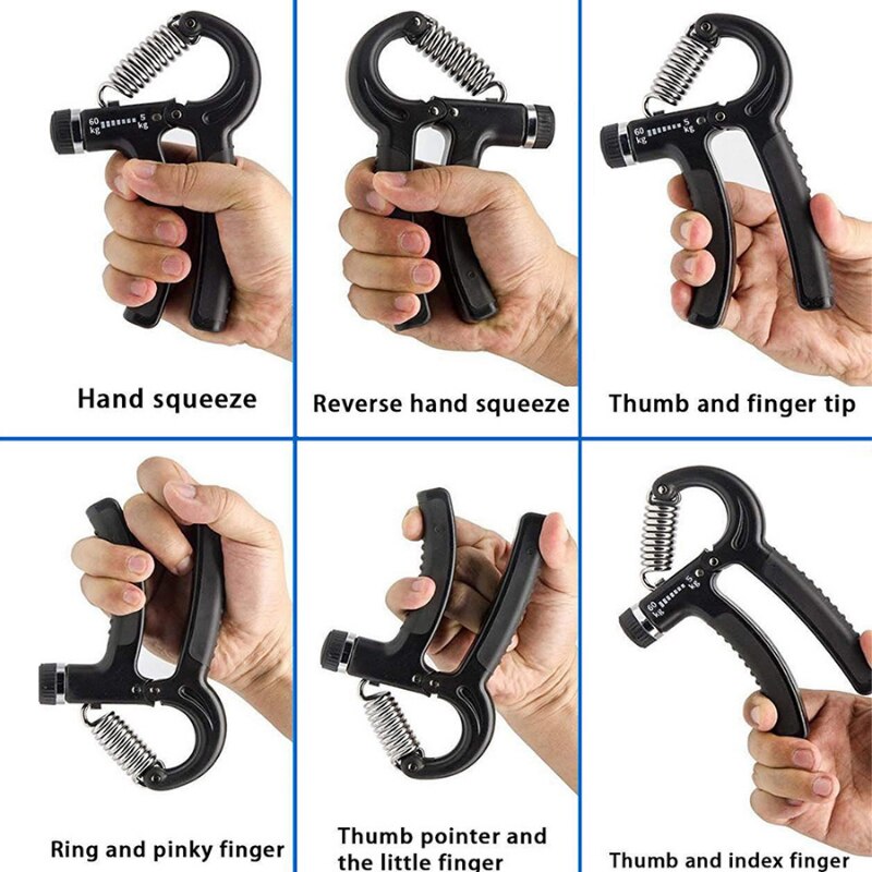 Grip Strength Builder Adjustable Spring Hand Grip Wrist Flexor